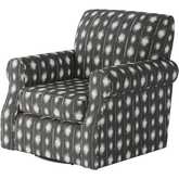 Swivel Accent Chair in Bindi Pepper Fabric