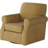 Swivel Accent Chair in Bella Harvest Gold Fabric