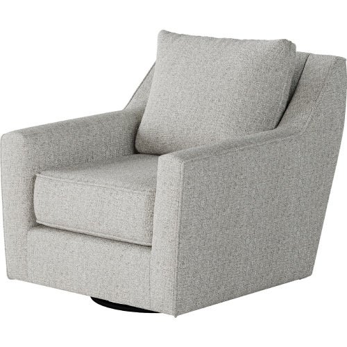 Swivel Glider Accent Chair in Sugarshack Metal Gray Fabric