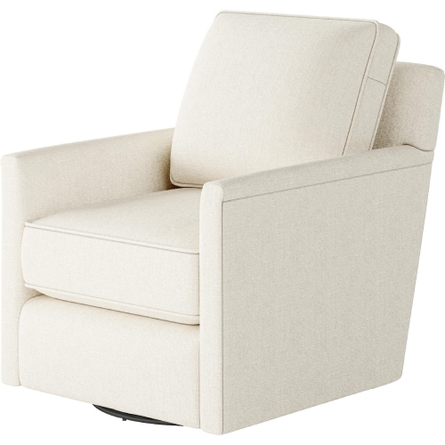 Swivel Glider Accent Chair in Sugarshack Glacier Cream Fabric