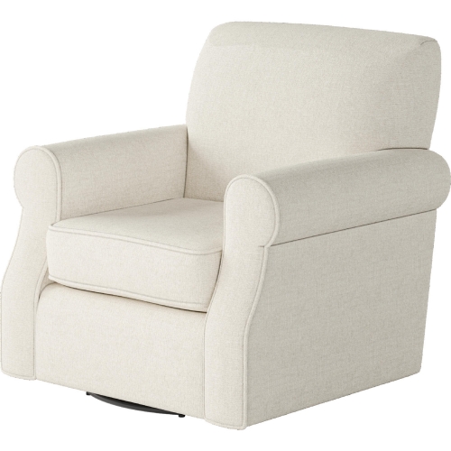 Swivel Accent Chair in Sugarshack Glacier Cream Fabric