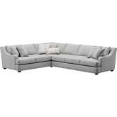 Sectional Sofa in Limelight Mineral Gray Fabric