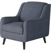 Accent Chair in Sugarshack Navy Blue Fabric