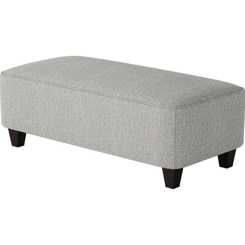 49" Cocktail Ottoman in Sugarshack Metal Gray Fabric