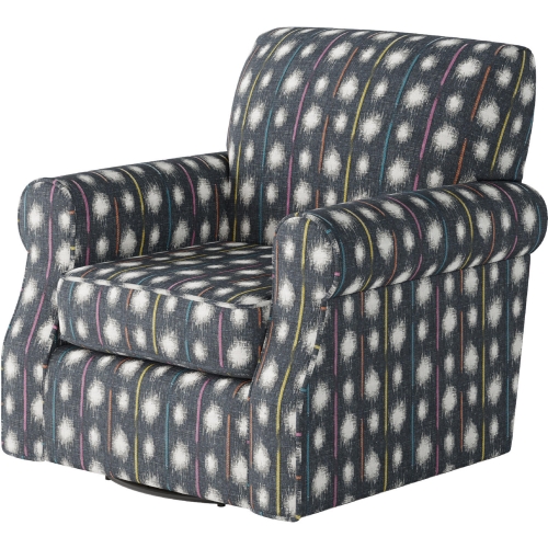 Swivel Accent Chair in Bindi Crayola Multicolor