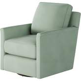 Swivel Glider Accent Chair in Bella Eucalyptus Green Fabric