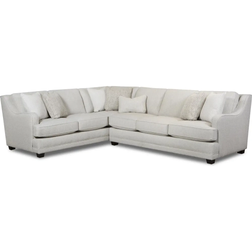 Sectional Sofa in Hogan Cotton Off White Fabric