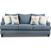 Sofa in Laurent Steel Navy Blue Fabric