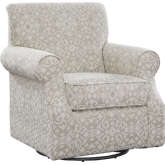 Swivel Accent Chair in Aristocrat Linen Fabric