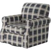 Swivel Accent Chair in Stanza Navy Blue Fabric