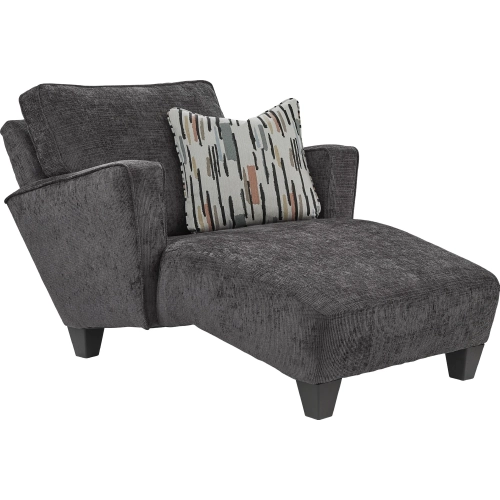 Chaise Wowza Dusk Gray Fabric