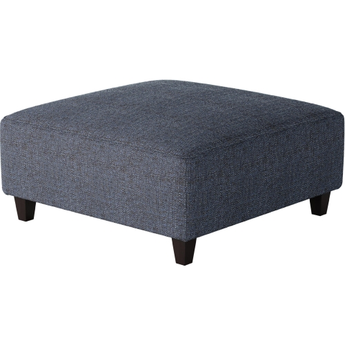 38" Square Cocktail Ottoman in Sugarshack Navy Blue Fabric