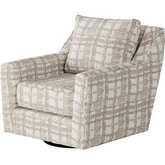 Swivel Glider Accent Chair in Greenwich Pastel Cream