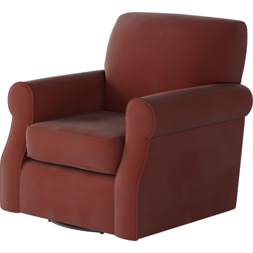 Swivel Accent Chair in Bella Rouge Fabric