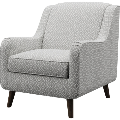 Accent Chair in Style Metal Gray Fabric