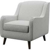 Accent Chair in Style Metal Gray Fabric