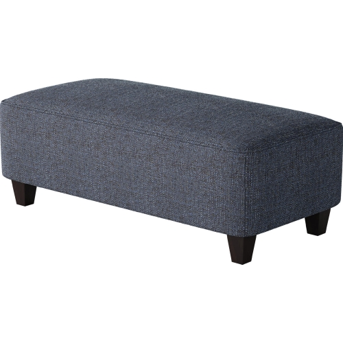 49" Cocktail Ottoman in Sugarshack Navy Blue Fabric