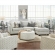 Sectional Sofa with Right Facing Chaise in Palm Beach Gray Fabric