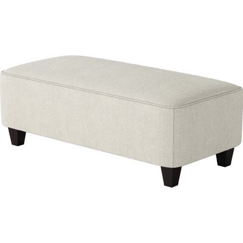 49" Cocktail Ottoman in Sugarshack Glacier Cream Fabric