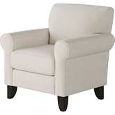 Accent Chair in Truth or Dare Salt Off White Fabric