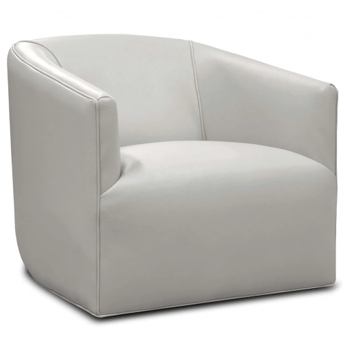 Cori Swivel Accent Chair in Boca Cashmere Top Grain Leather