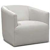 Cori Swivel Accent Chair in Boca Cashmere Top Grain Leather