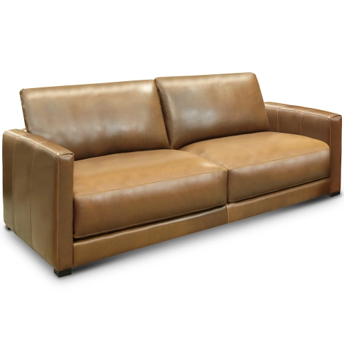 Bravo Sofa Shown in Bravo Bronze Brown Top Grain Leather