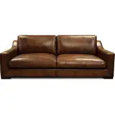 Ramba Luxe Sofa Shown in Daytona Antique Brown Top Grain Leather