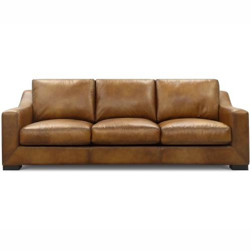 Ramba Luxe Sofa Shown in Daytona Antique Brown Top Grain Leather