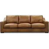 Ramba Luxe Sofa Shown in Daytona Antique Brown Top Grain Leather