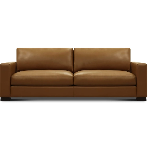Novella Sofa Shown in Amadeus Whiskey Brown Top Grain Leather