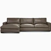 Novella Sectional Sofa with Left-Arm-Facing Chaise Shown in Cavallo Top Grain Leather