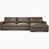 Novella Sectional Sofa with Right-Arm-Facing Chaise Shown in Cavallo Top Grain Leather