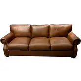 Westwood II Sofa Shown in Portofino Bramble Brown Top Grain Leather