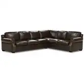 Westwood II Sectional Sofa with Left-Facing Chaise Shown in Brown Top Grain Leather