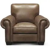 Nelson Accent Chair Shown in Diva Taupe Top Grain Leather
