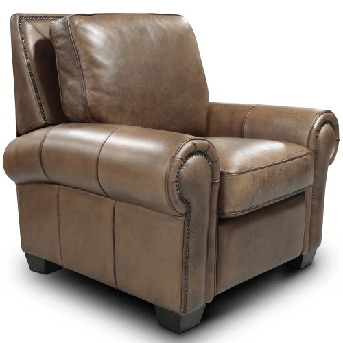 Nelson Manual Recliner Shown in Diva Taupe Top Grain Leather