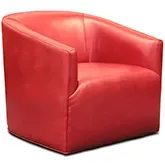 Cori Swivel Accent Chair in Soleil Hollyberry Top Grain Leather