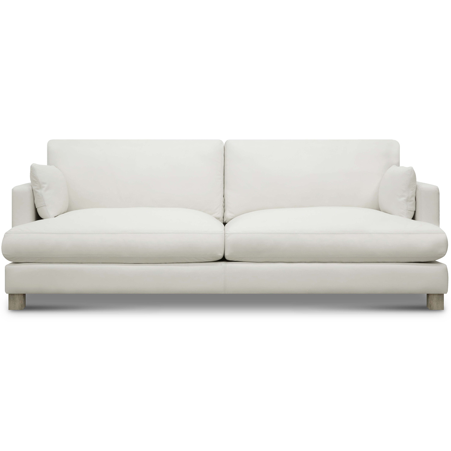 Galaxy Sofa in Boca Winter White Top Grain Leather