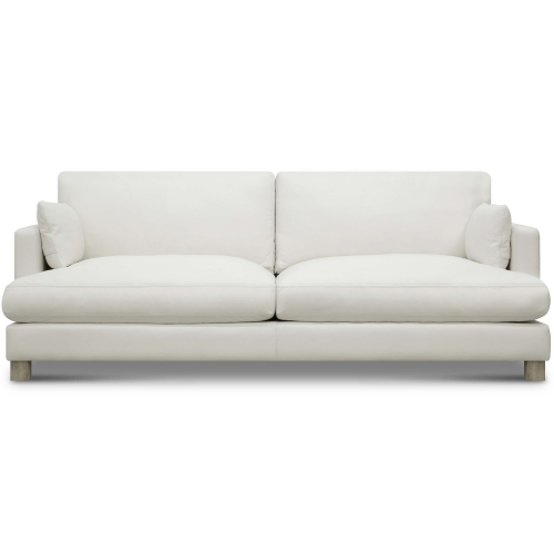 Galaxy Sofa in Boca Winter White Top Grain Leather