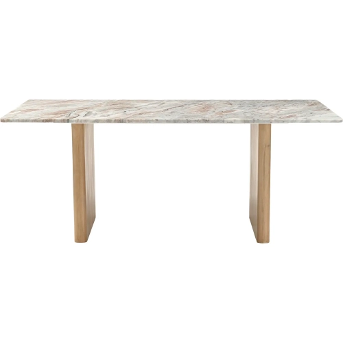 Vero 76" Dining Table in Toronto Marble & Light Mango Wood