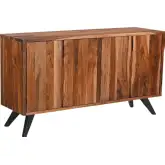 Rosewood 62" Sideboard in Natural Sheesham Wood & Iron