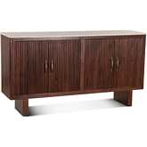 Positano 68" Sideboard in White Marble & Mango Wood
