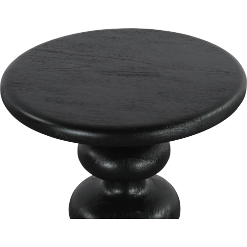 Bakio 18" Side Table in Black Mango Wood