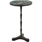 Harbor 15" Side Table in Green Bidasar Multicolor Marble & Iron