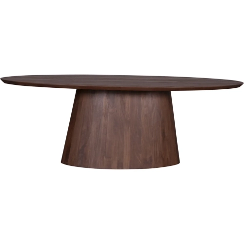 Calabasas 86" Oval Dining Table in Toffee Nut Brown Mango Wood