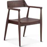 Oxford Dining Chair in Rustic Dark Walnut Finish