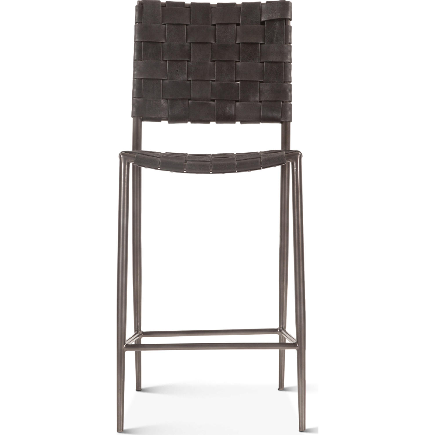 World Interiors Lund Buffalo Leather Counter Height Stool - Thumbnail 4