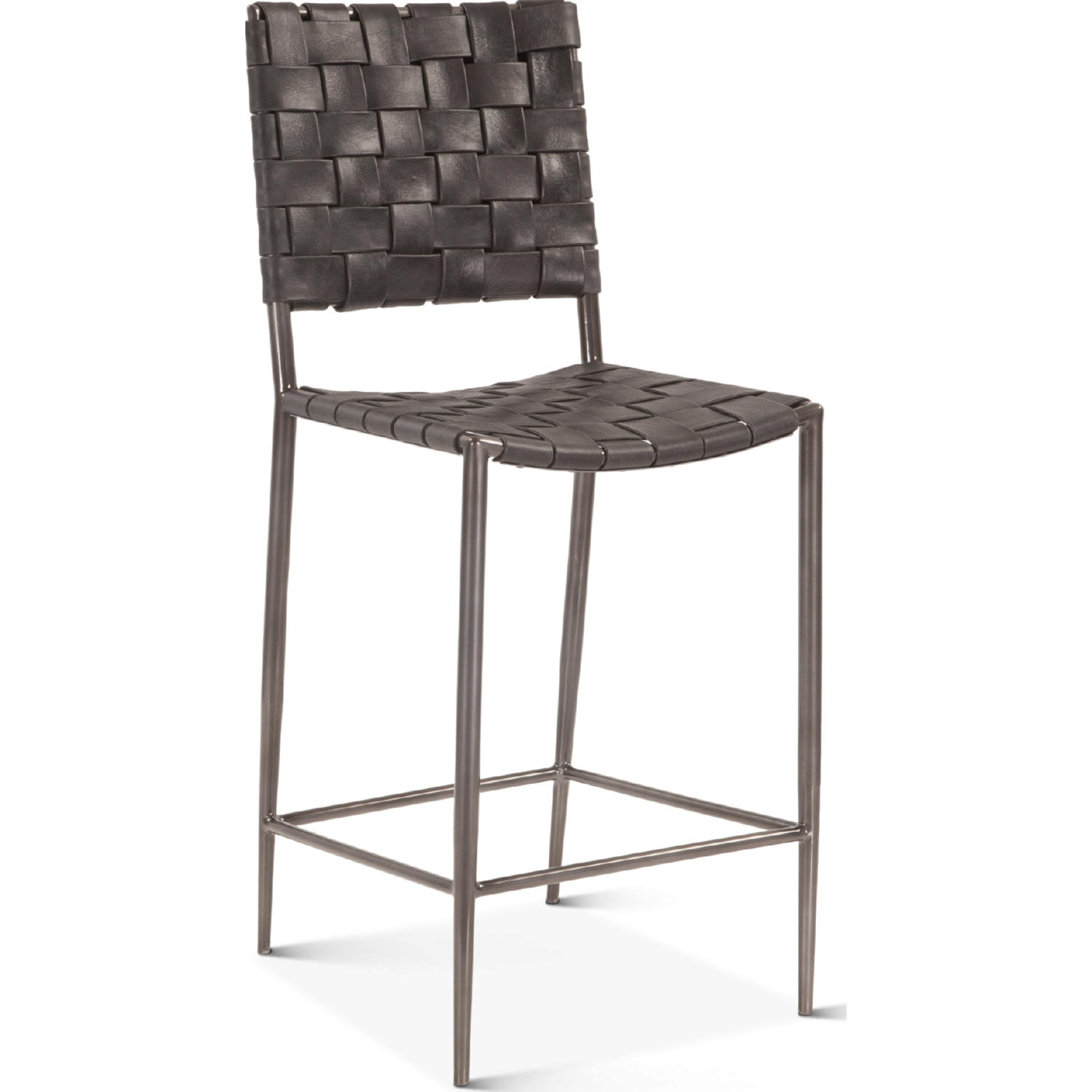 World Interiors Lund Buffalo Leather Counter Height Stool