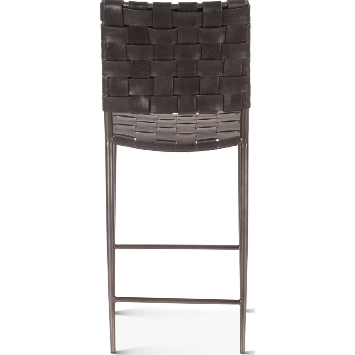 World Interiors Lund Buffalo Leather Counter Height Stool - Thumbnail 2
